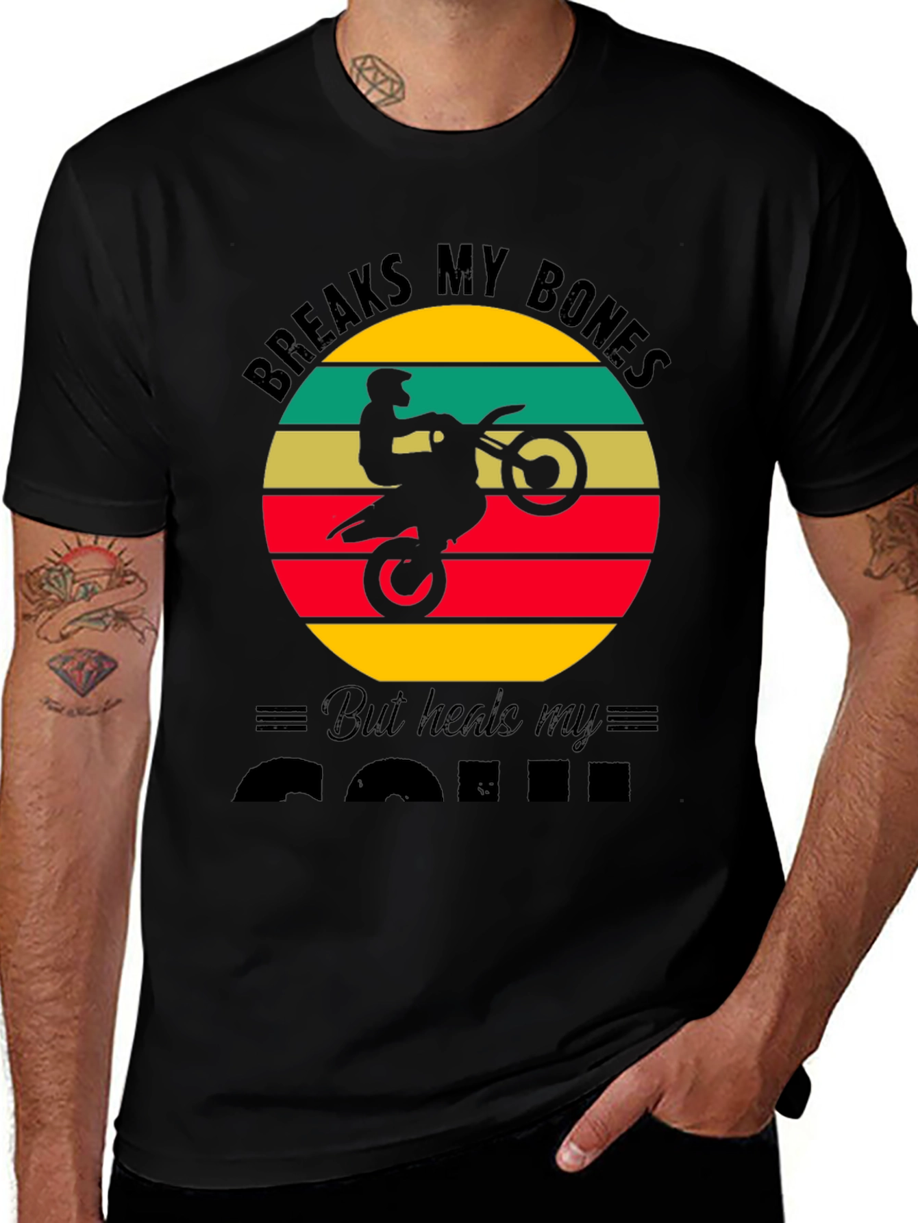 Variant 29 of Breaks My Bones T-Shirt - Motocross Tee