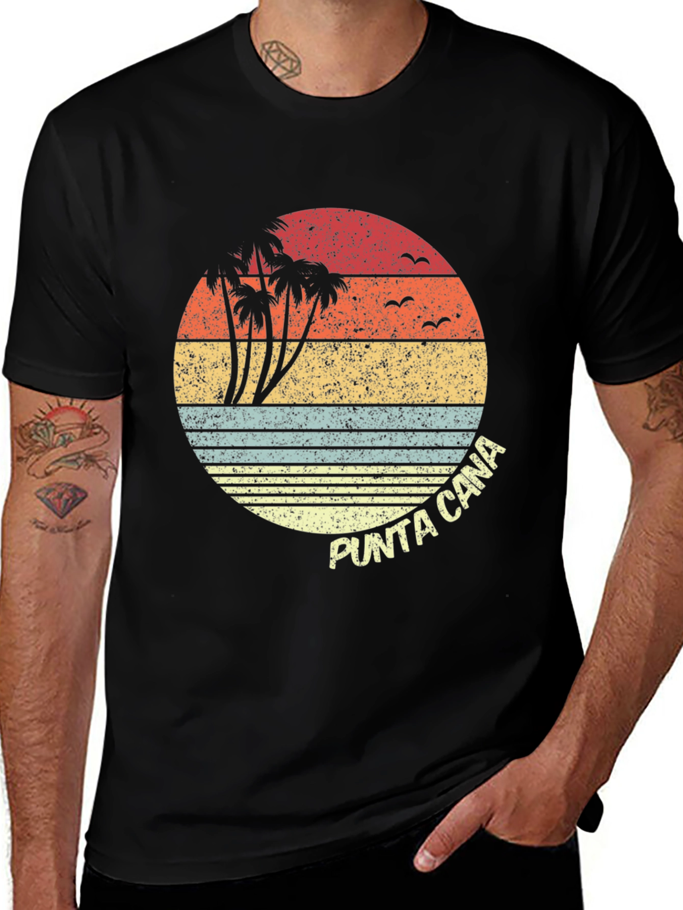 Punta Cana Retro Sunset T-Shirt