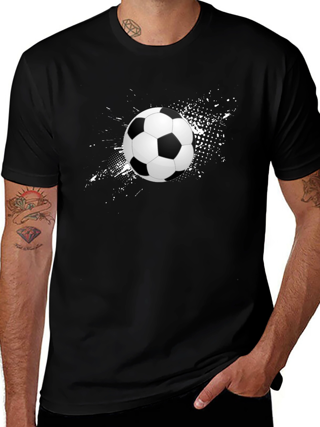 Variant 12 of Soccer Ball Graphic T-Shirt - Stylish Men's Tee