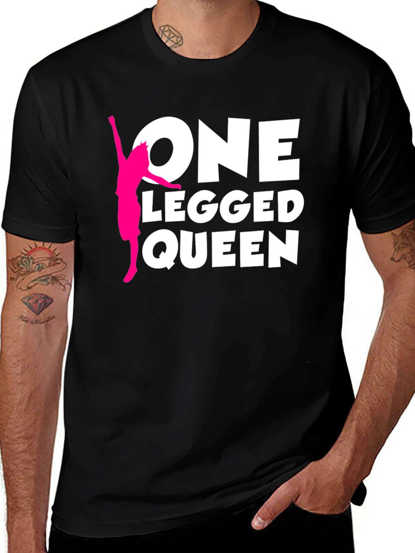 Variant 9 of One Legged Queen Black T-Shirt