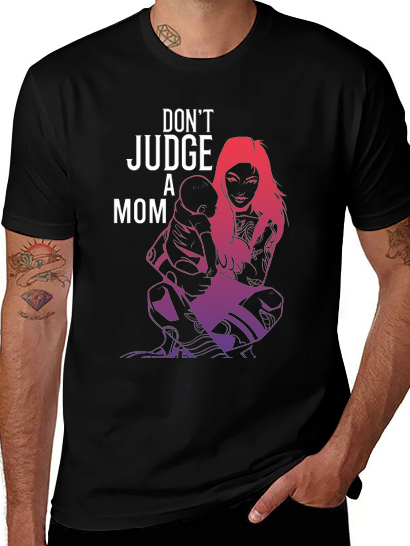 Variant 11 of Don't Judge A Mom Graphic Tee