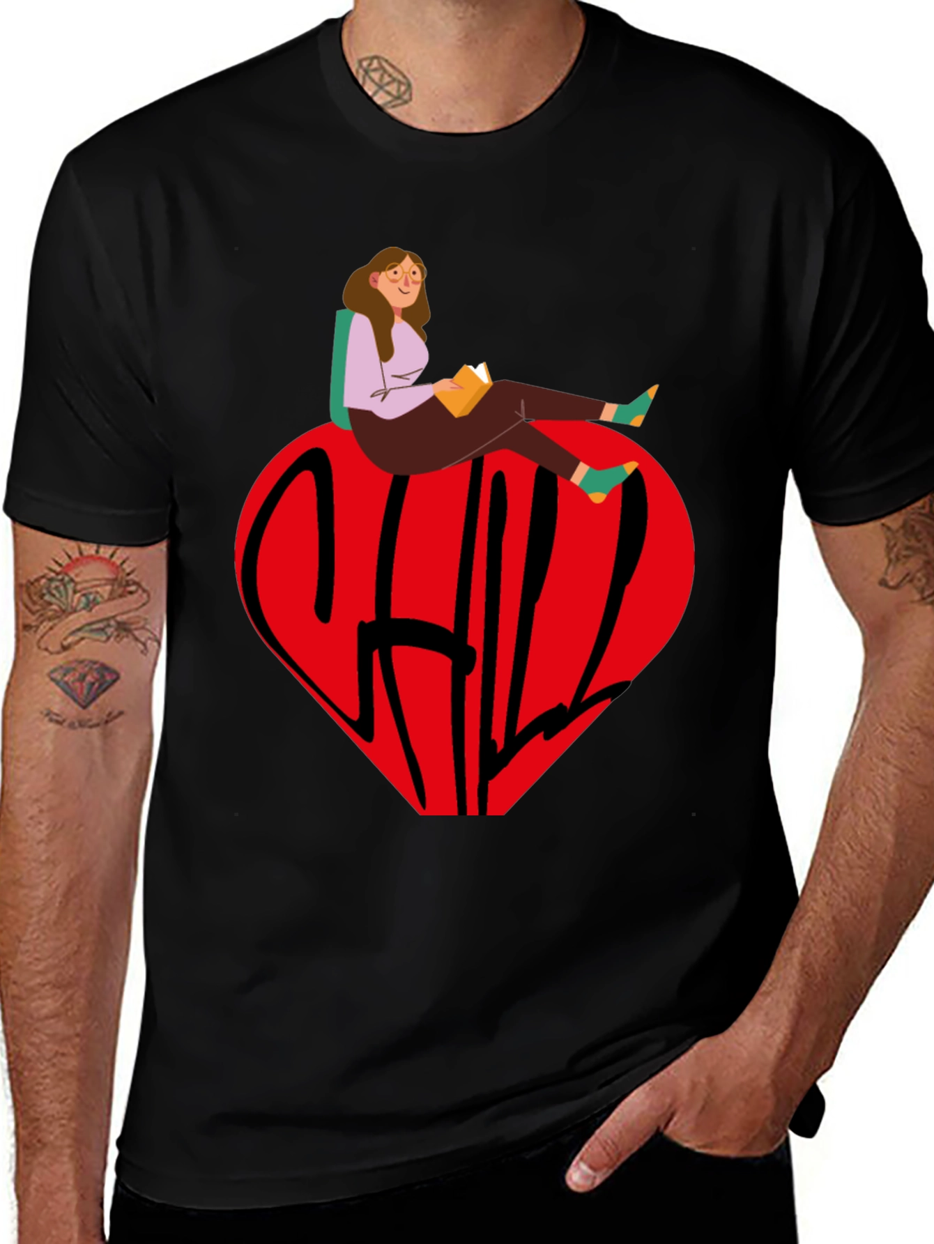 Variant 16 of Chill Heart Graphic Tee