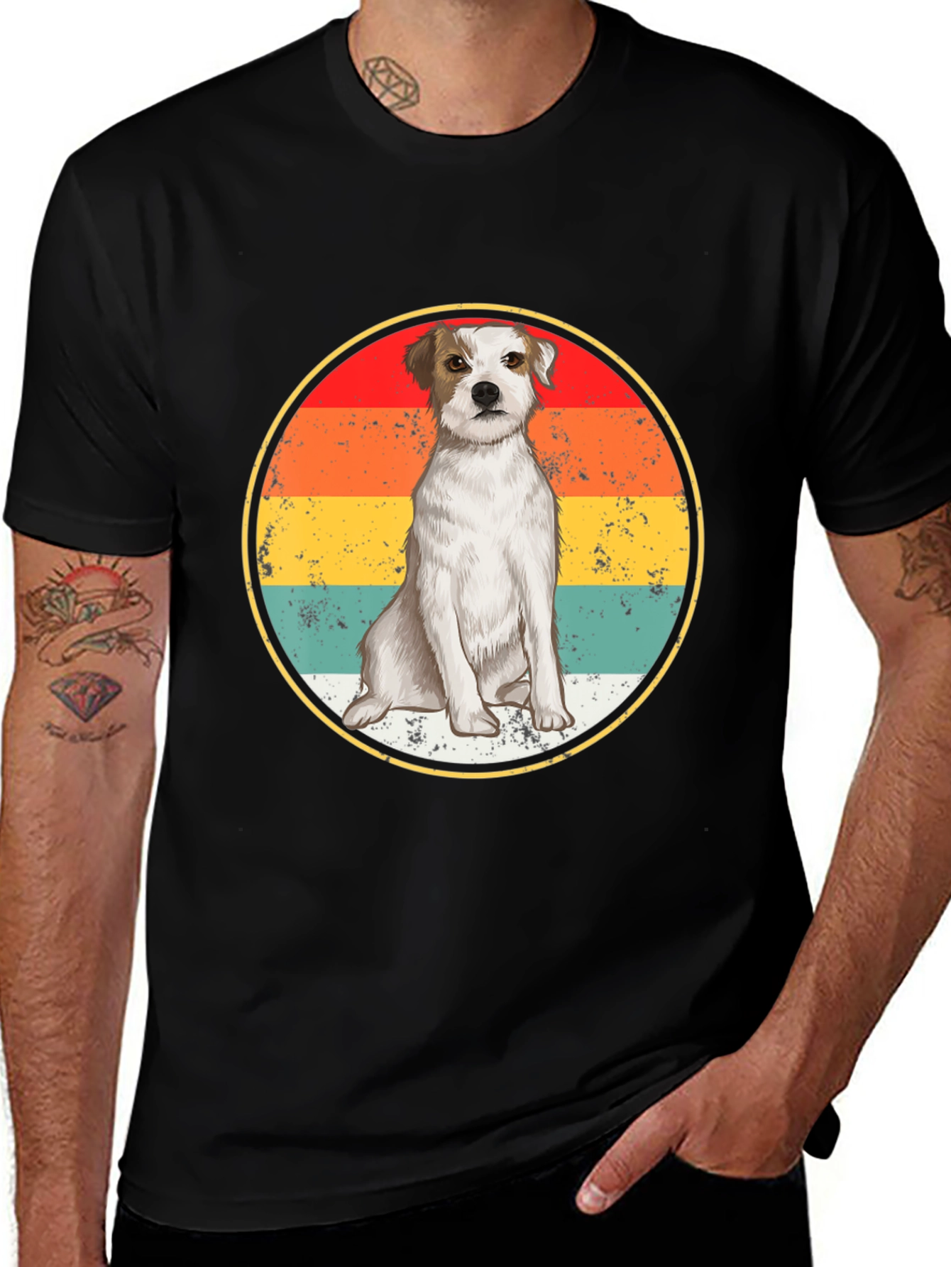 Retro Dog Graphic T-Shirt - Unique Animal Lover Tee