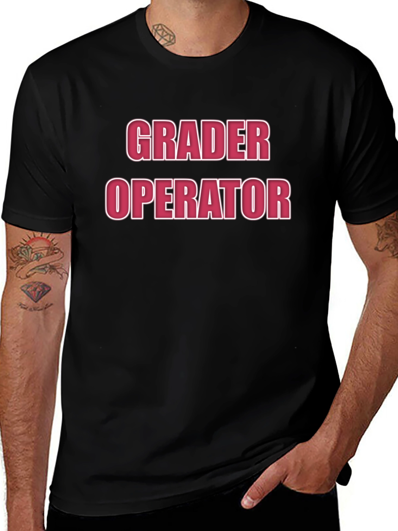 Grader Operator Graphic Tee - Black