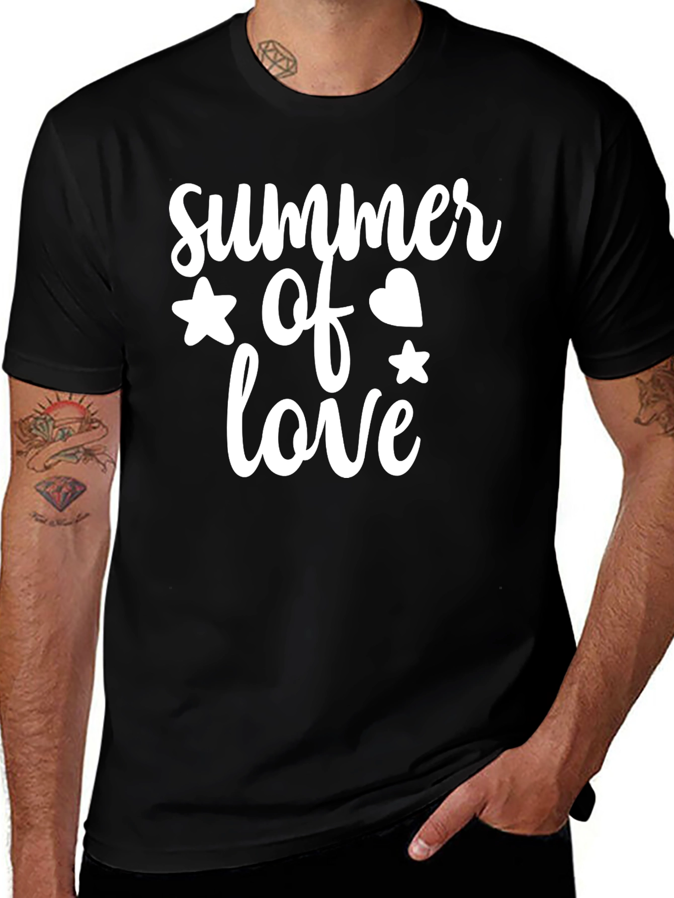 Black Summer of Love Graphic Tee - Black main image
