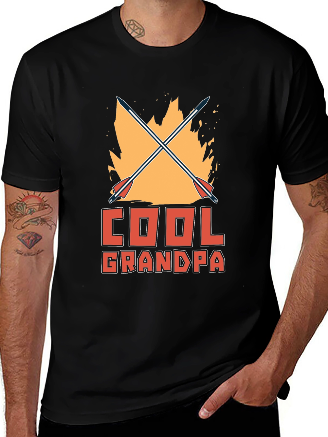 Variant 19 of Cool Grandpa Graphic Tee - Black