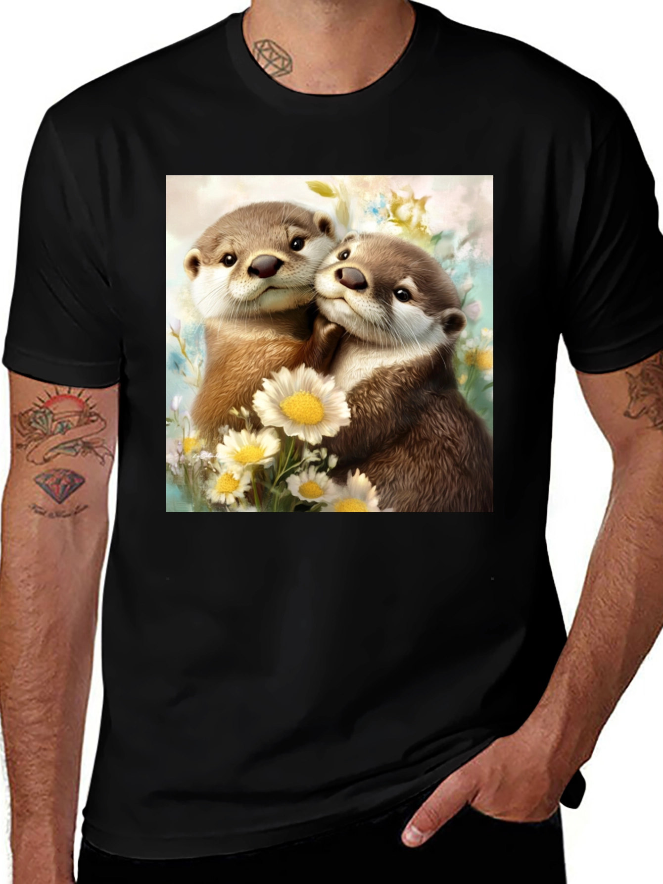 Variant 14 of Otter Love T-Shirt: Cute Animal Graphic Tee