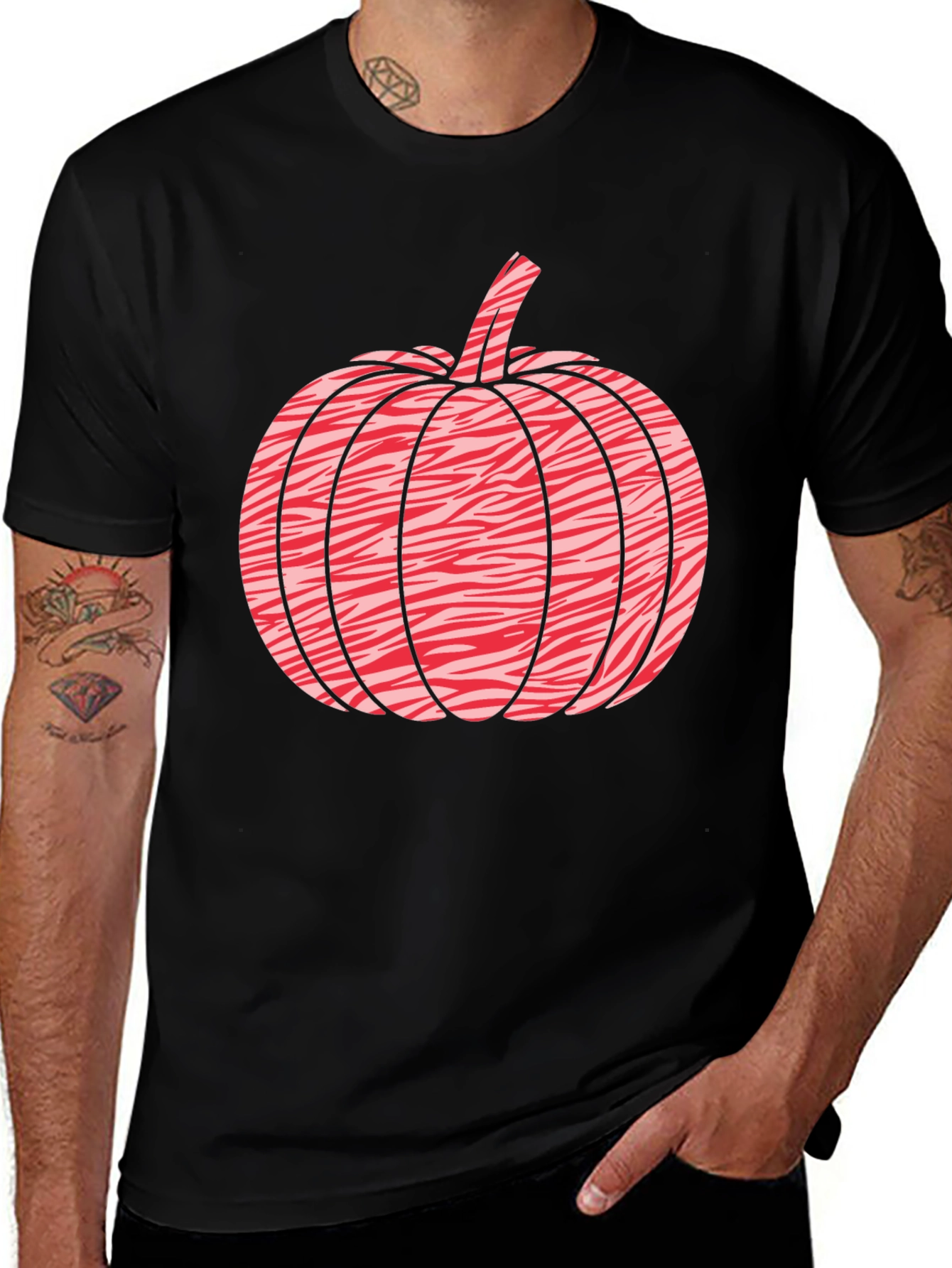 Variant 6 of Red Pumpkin Print T-Shirt