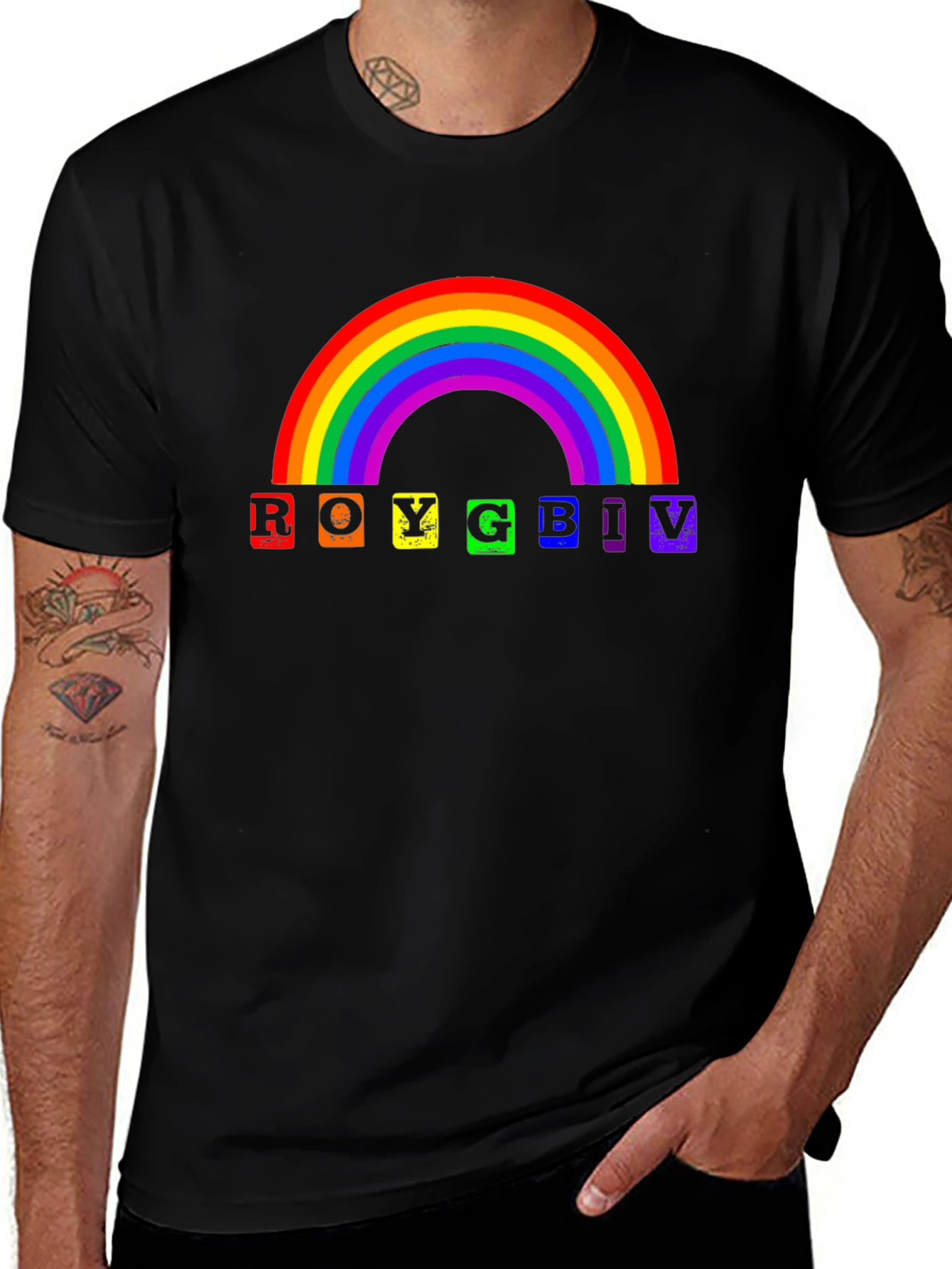 Variant 13 of ROYGBIV Rainbow T-Shirt - Pride Apparel