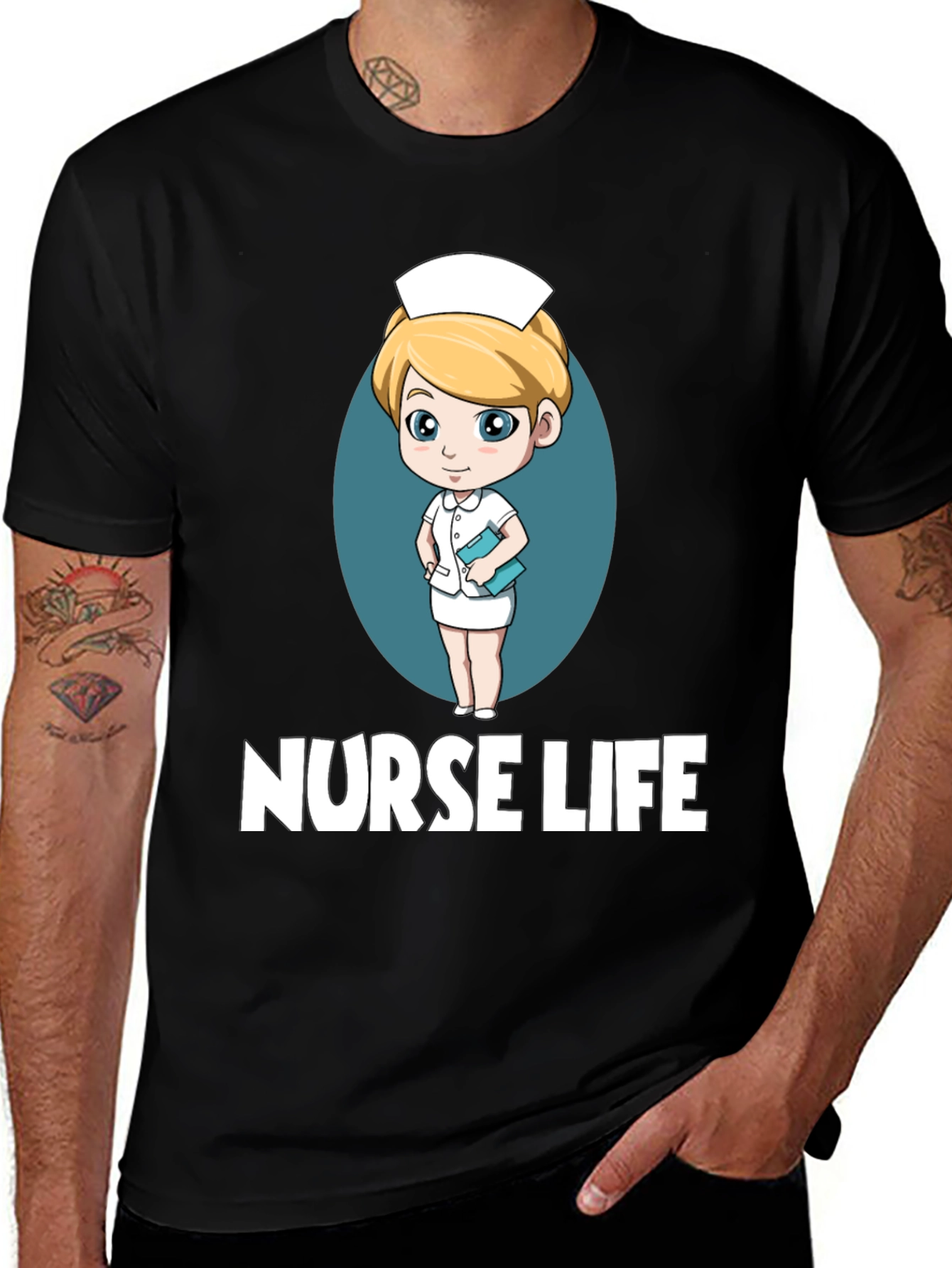Variant 7 of Nurse Life Black T-Shirt