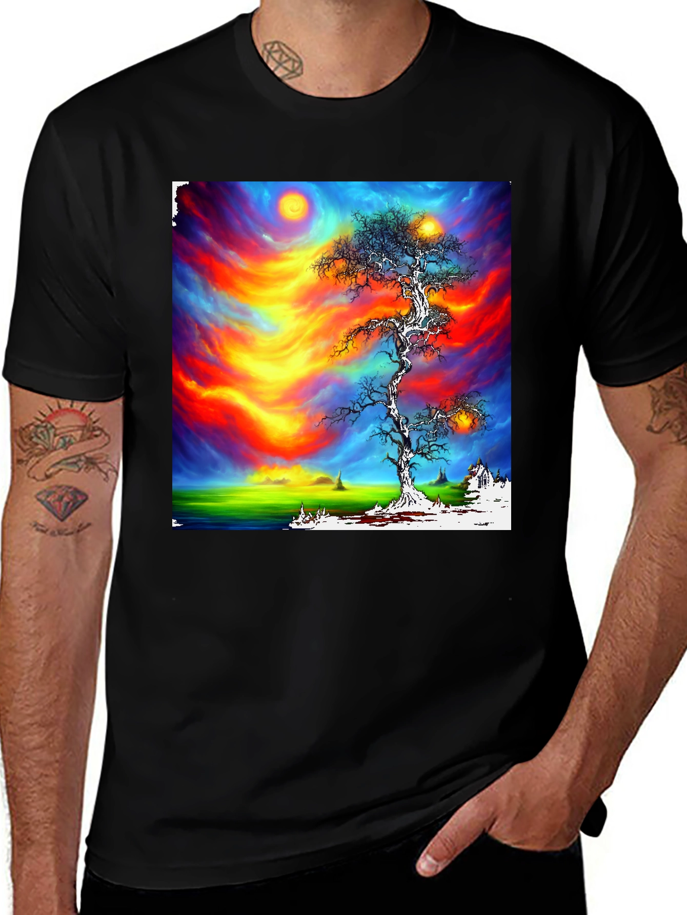 Variant 19 of Colorful Tree Art T-Shirt