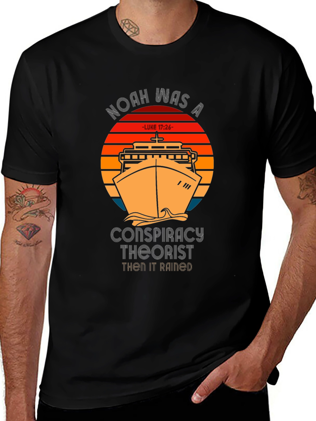Variant 2 of Noah Conspiracy Theorist T-Shirt - Men's Black Tee