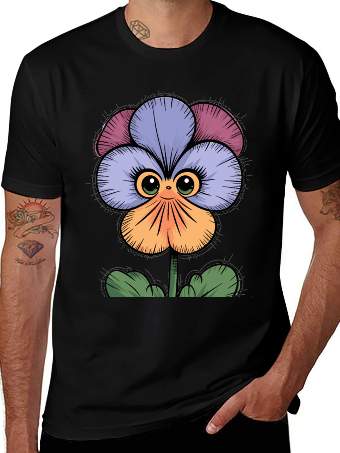 Cute Flower Graphic T-Shirt