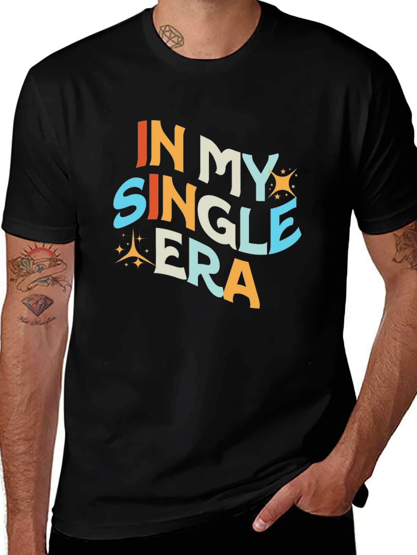 Variant 12 of In My Single Era Graphic Tee - Black Unisex T-Shirt