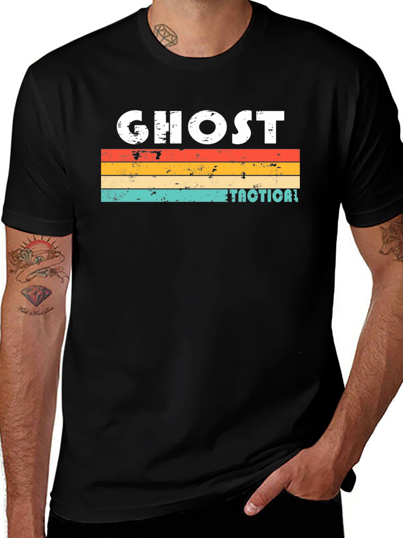 Ghost Tactical T-Shirt - Retro Design