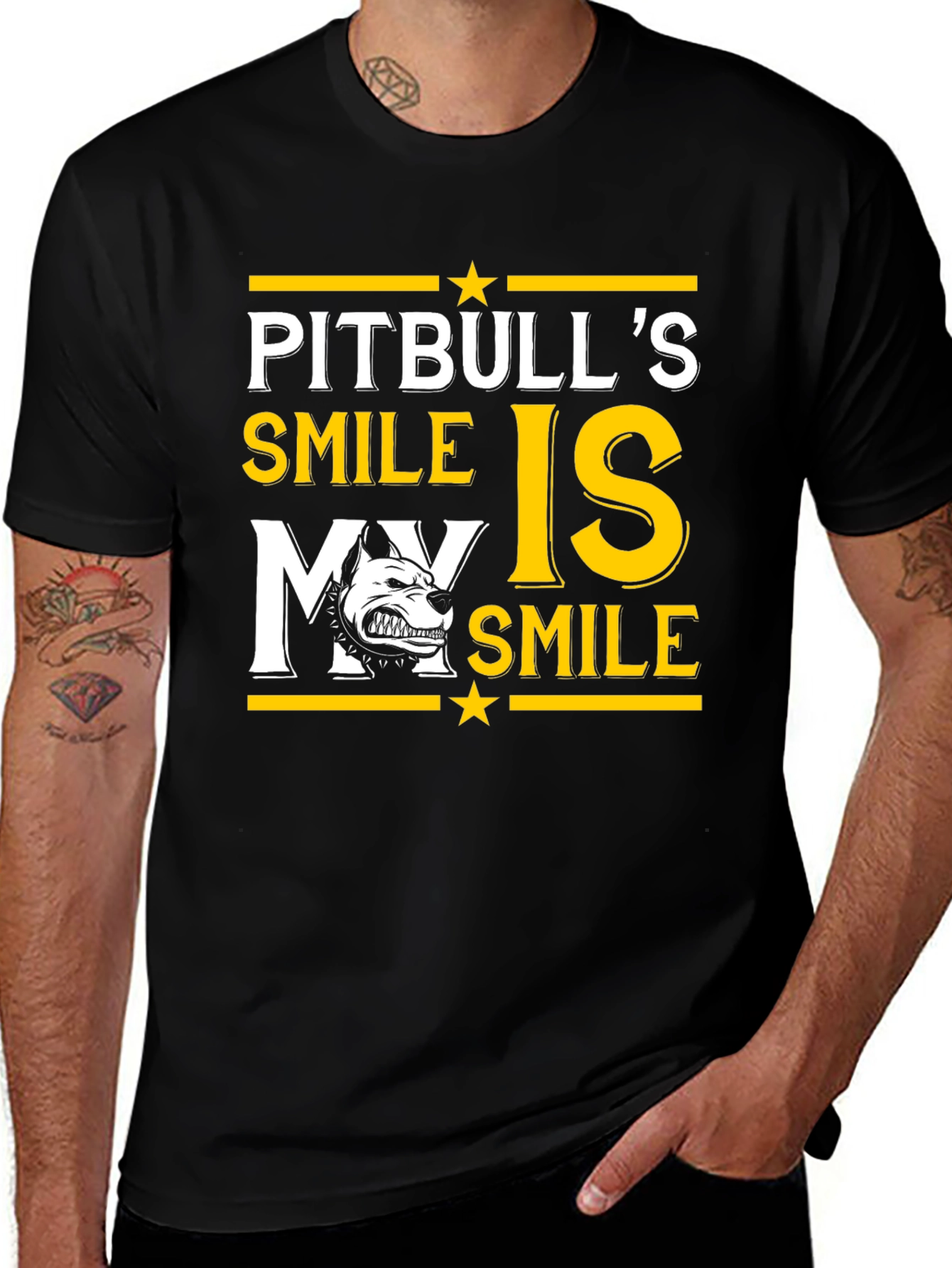 Variant 11 of Pitbull's Smile T-Shirt - Dog Lover's Tee