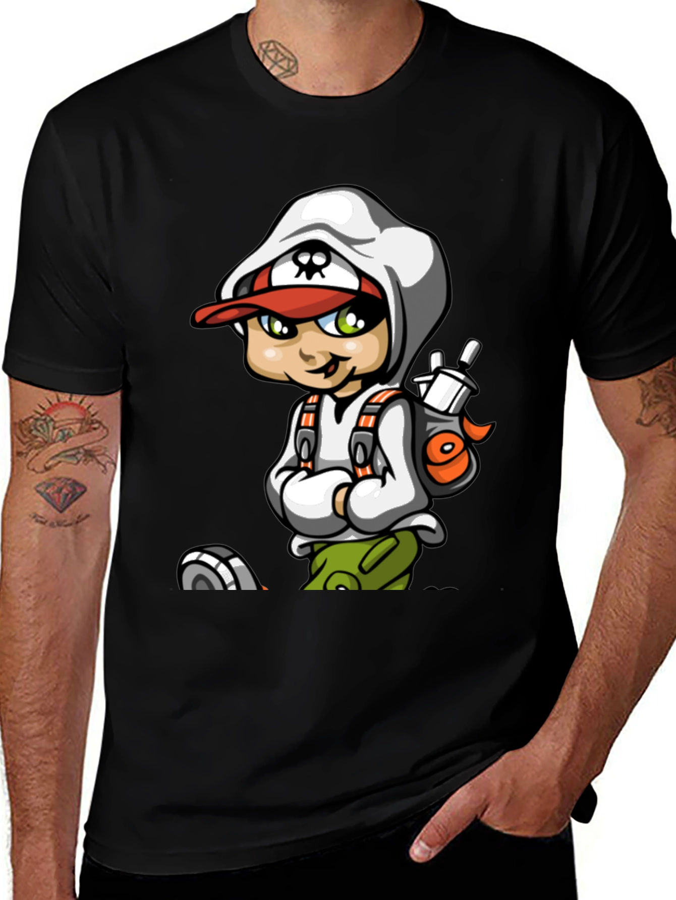 Variant 18 of Cartoon Graffiti Artist Graphic Tee