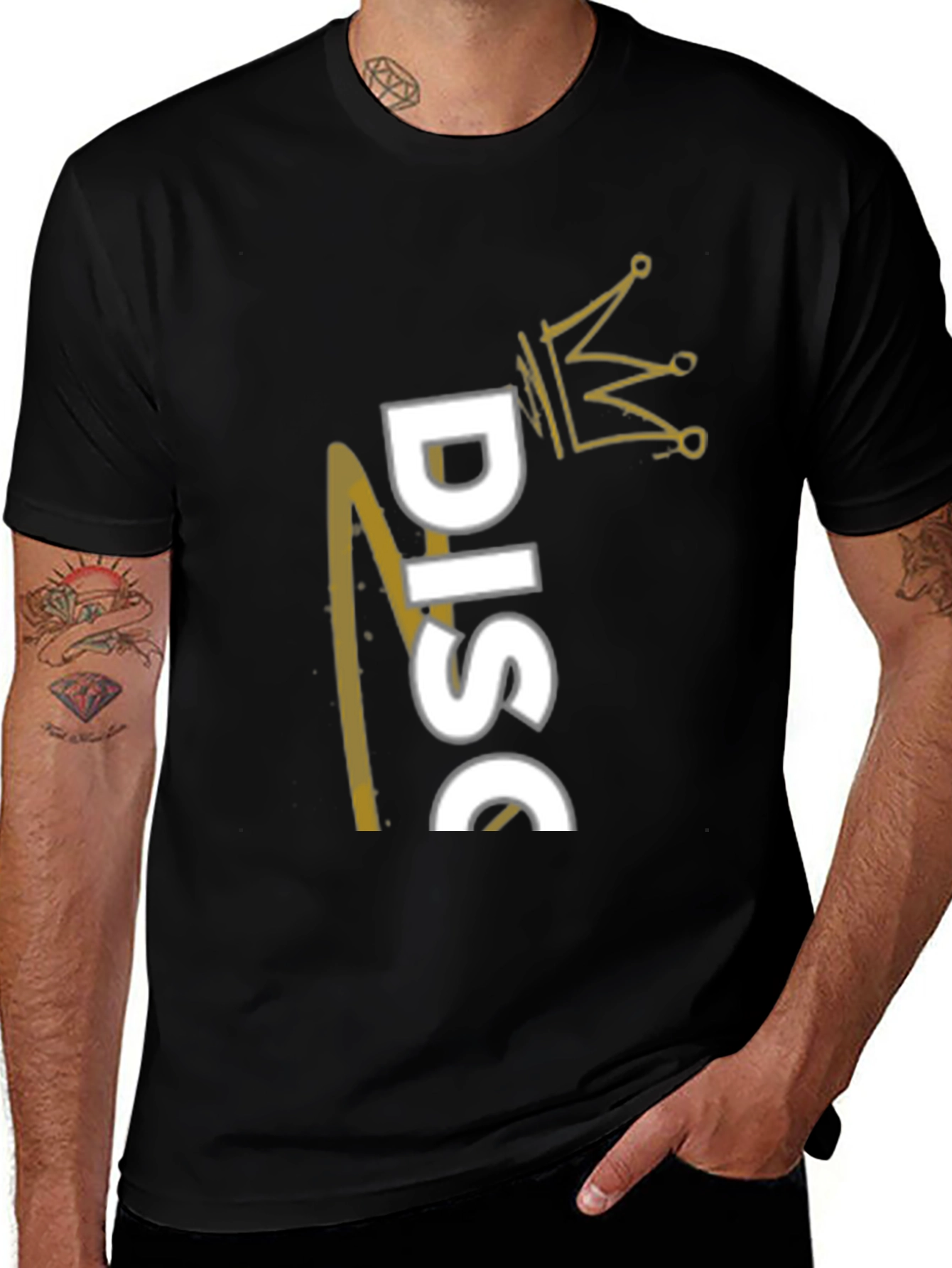 Variant 2 of Disc Golf King T-Shirt - Black, Stylish Casual Tee