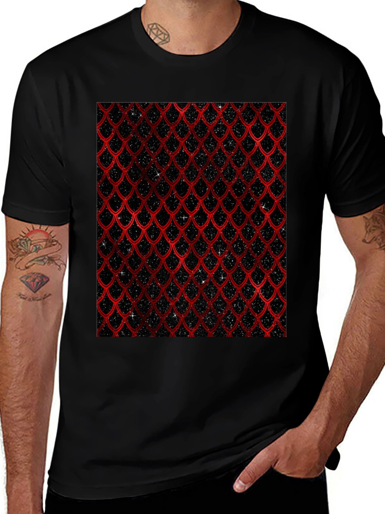 Variant 20 of Red Dragon Scale Graphic Tee