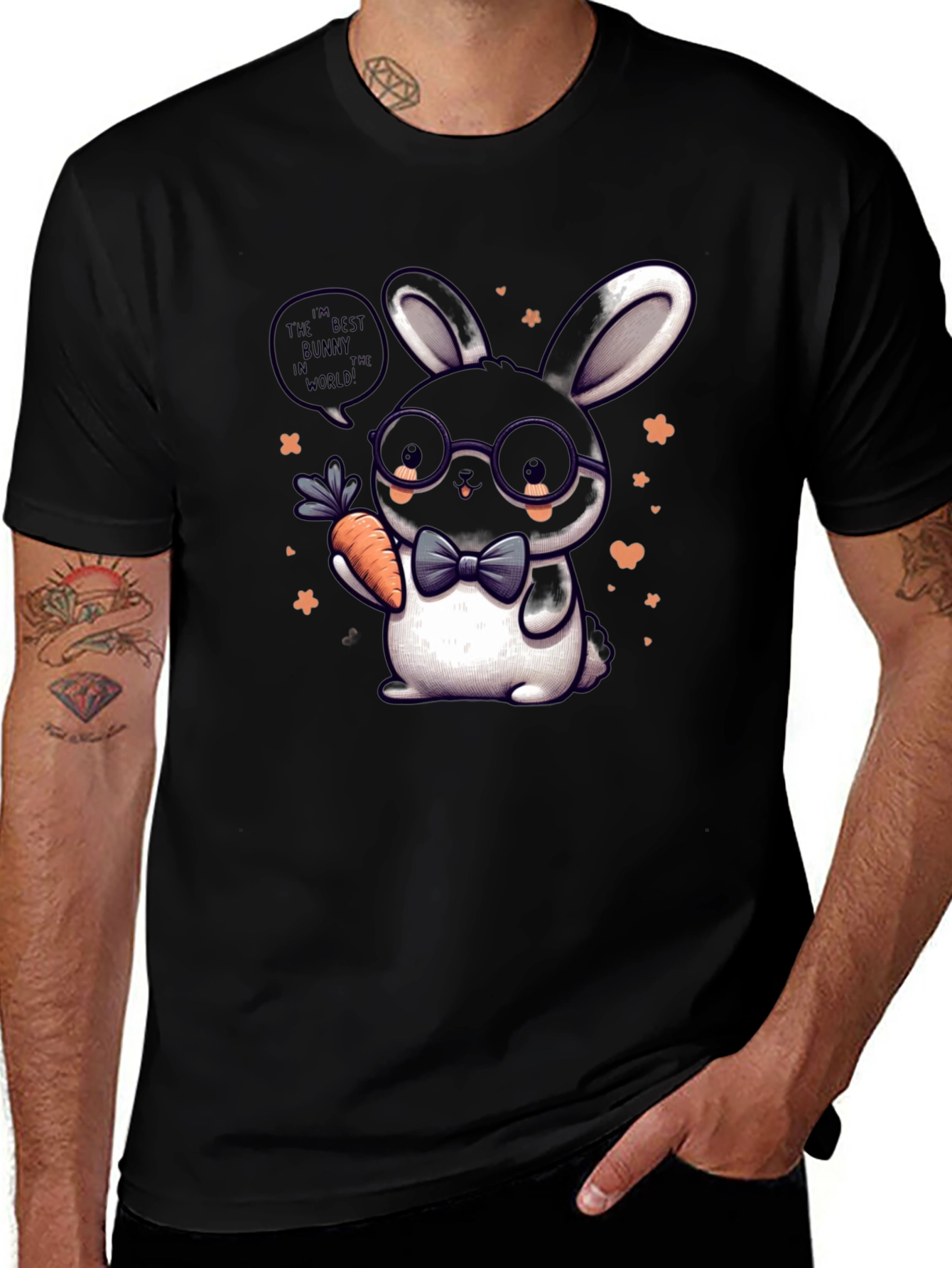 Variant 9 of Cute Bunny Graphic Tee - Best Bunny in the World T-Shirt