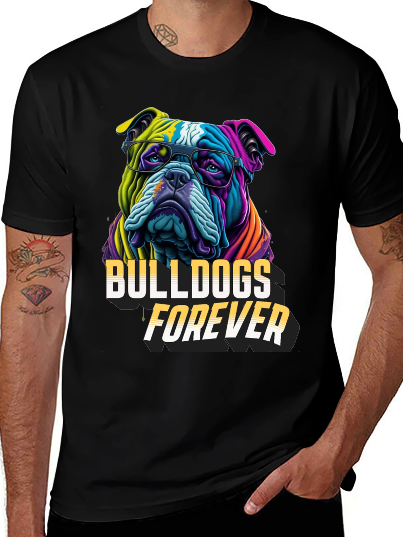 Variant 21 of Bulldogs Forever T-Shirt - Cool Bulldog Design
