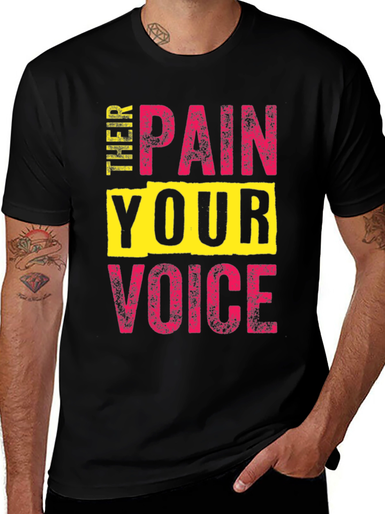 Variant 18 of Pain Your Voice T-Shirt - Bold Statement Tee