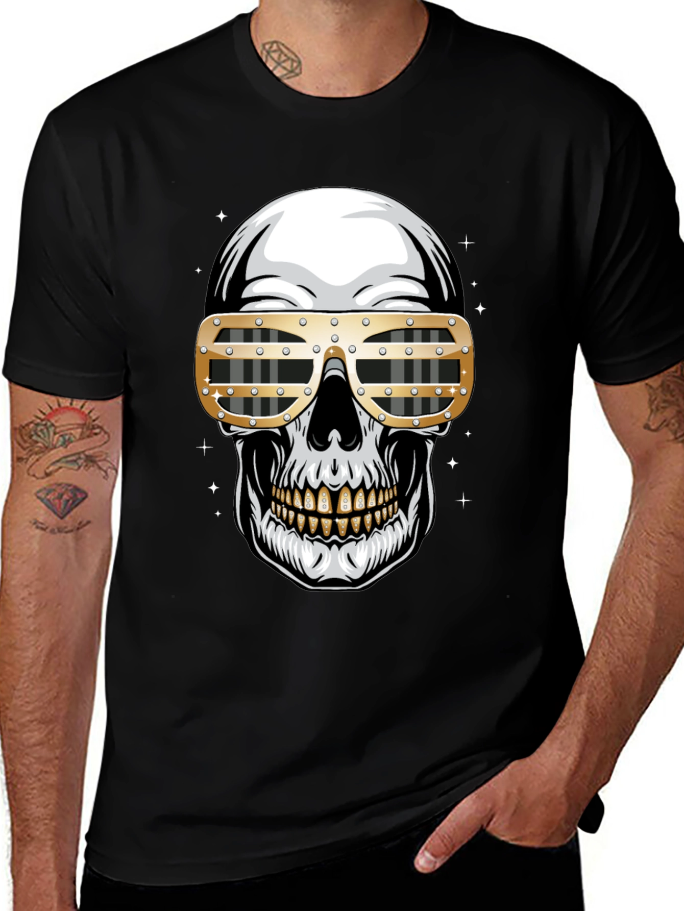 Variant 18 of Skull with Sunglasses Graphic T-Shirt