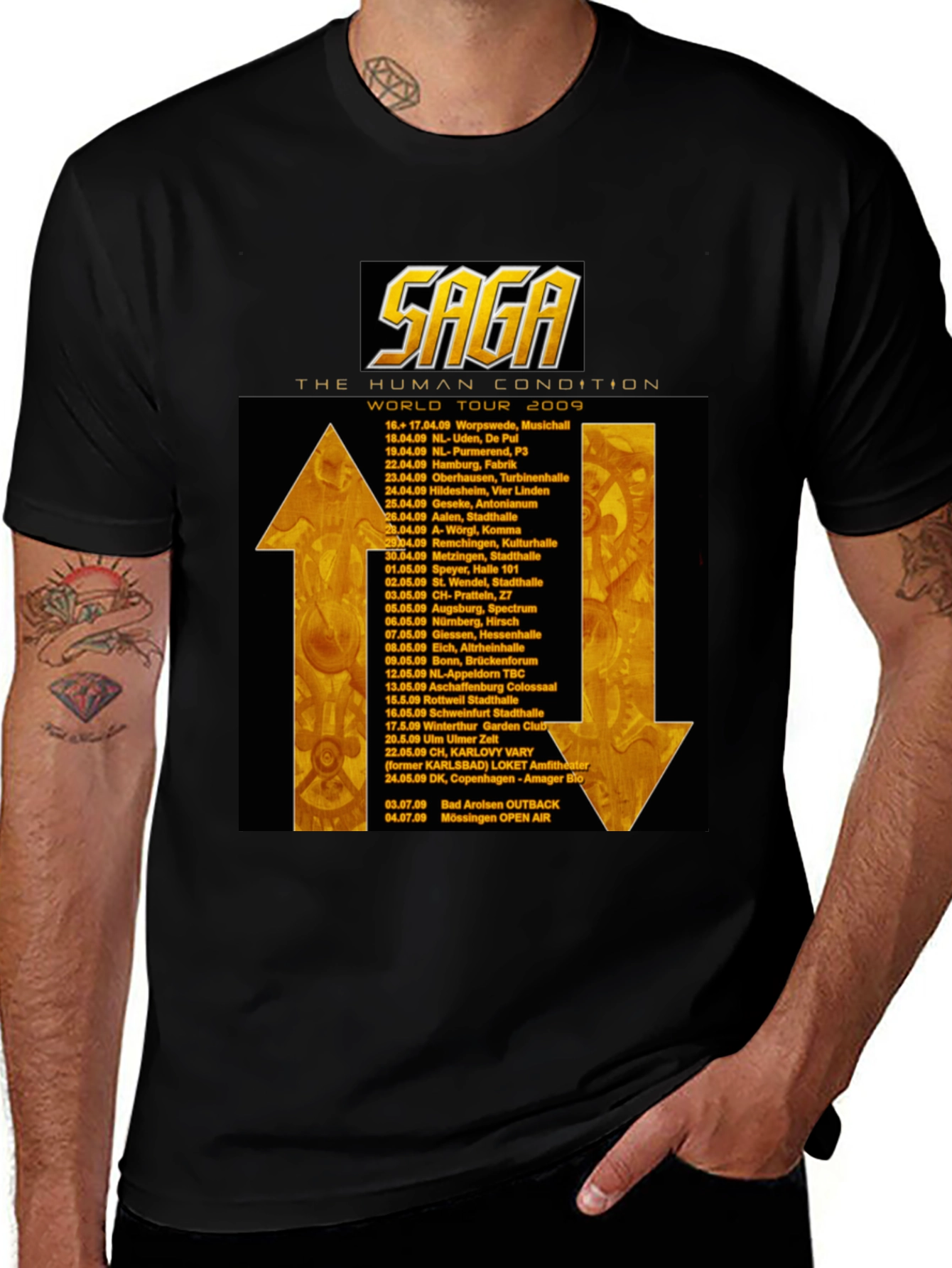 Saga The Human Condition 2009 World Tour T-Shirt