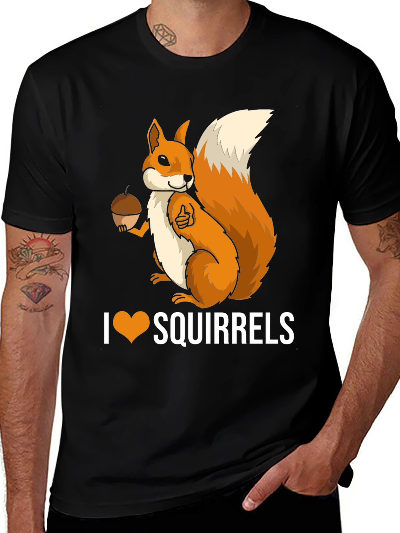 Variant 6 of I Heart Squirrels Graphic Tee