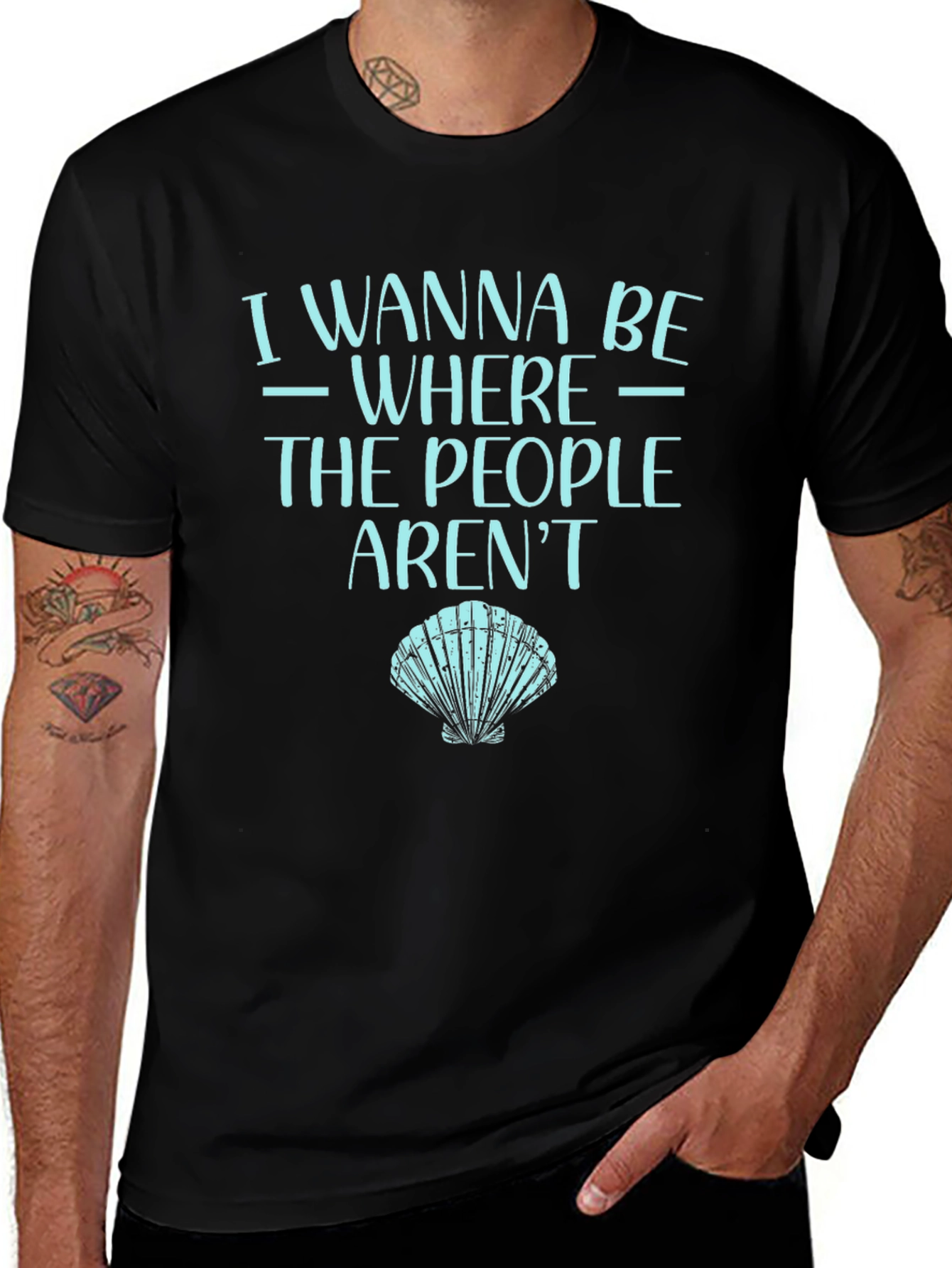 I Wanna Be Where The People Aren't Black T-Shirt