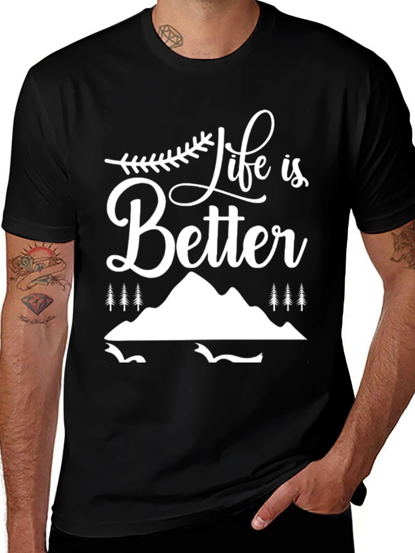 Black Life is Better Graphic Tee - Black main image