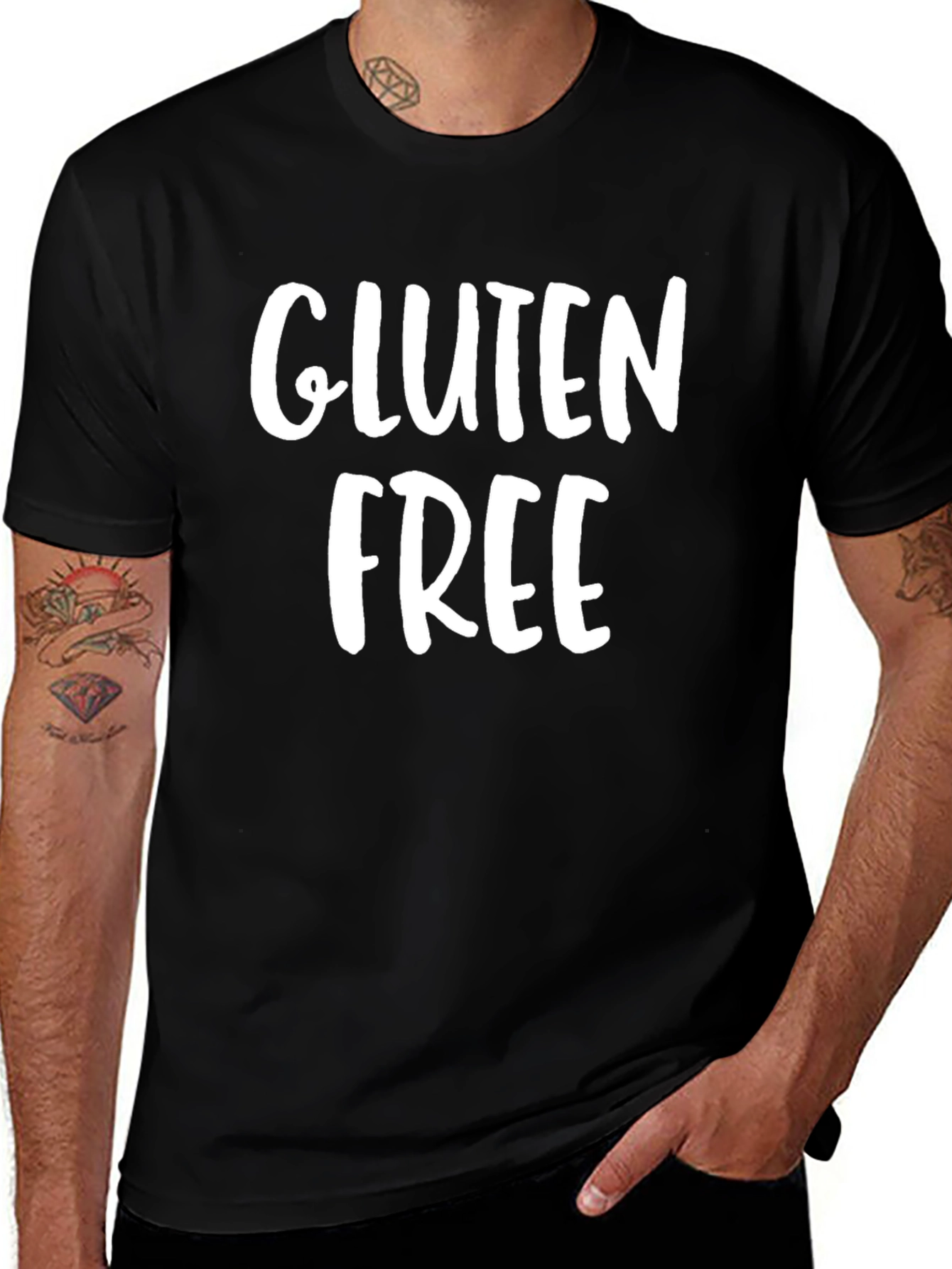 Variant 30 of Gluten Free Graphic T-Shirt - Trendy Foodie Tee