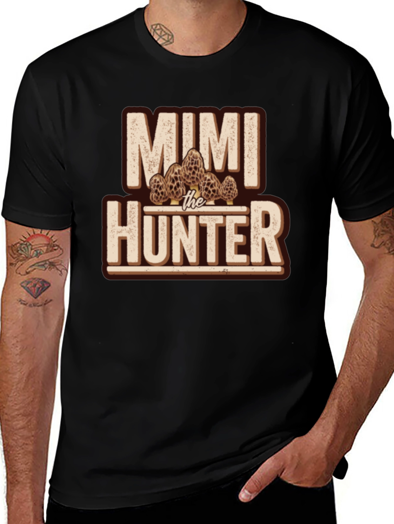 MIMI the HUNTER Morel Mushroom Graphic T-Shirt