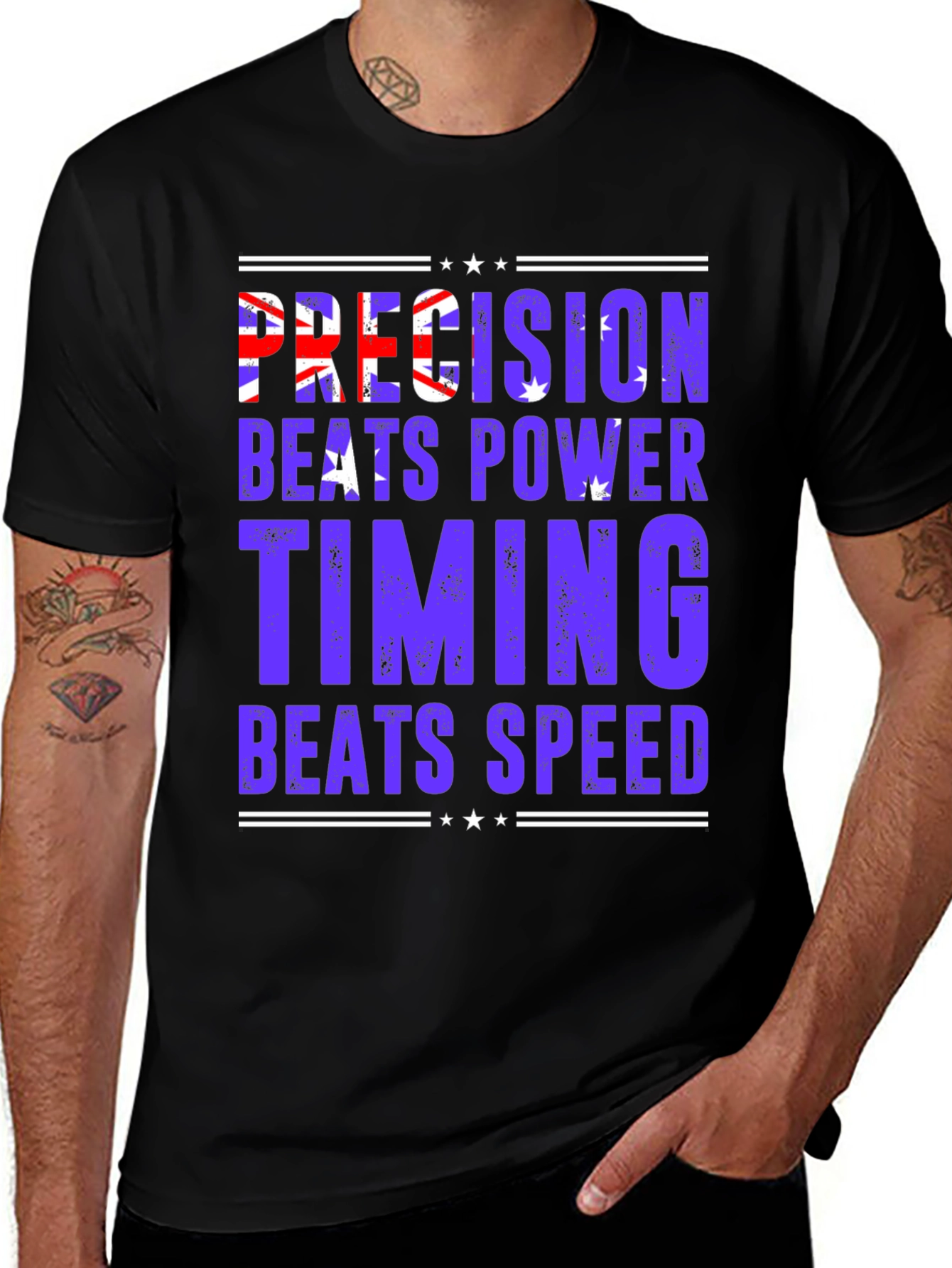 Variant 22 of Precision Beats Power Graphic T-Shirt