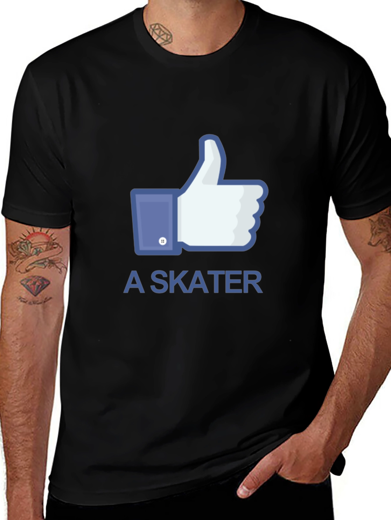 Black I Like A Skater Black T-Shirt main image