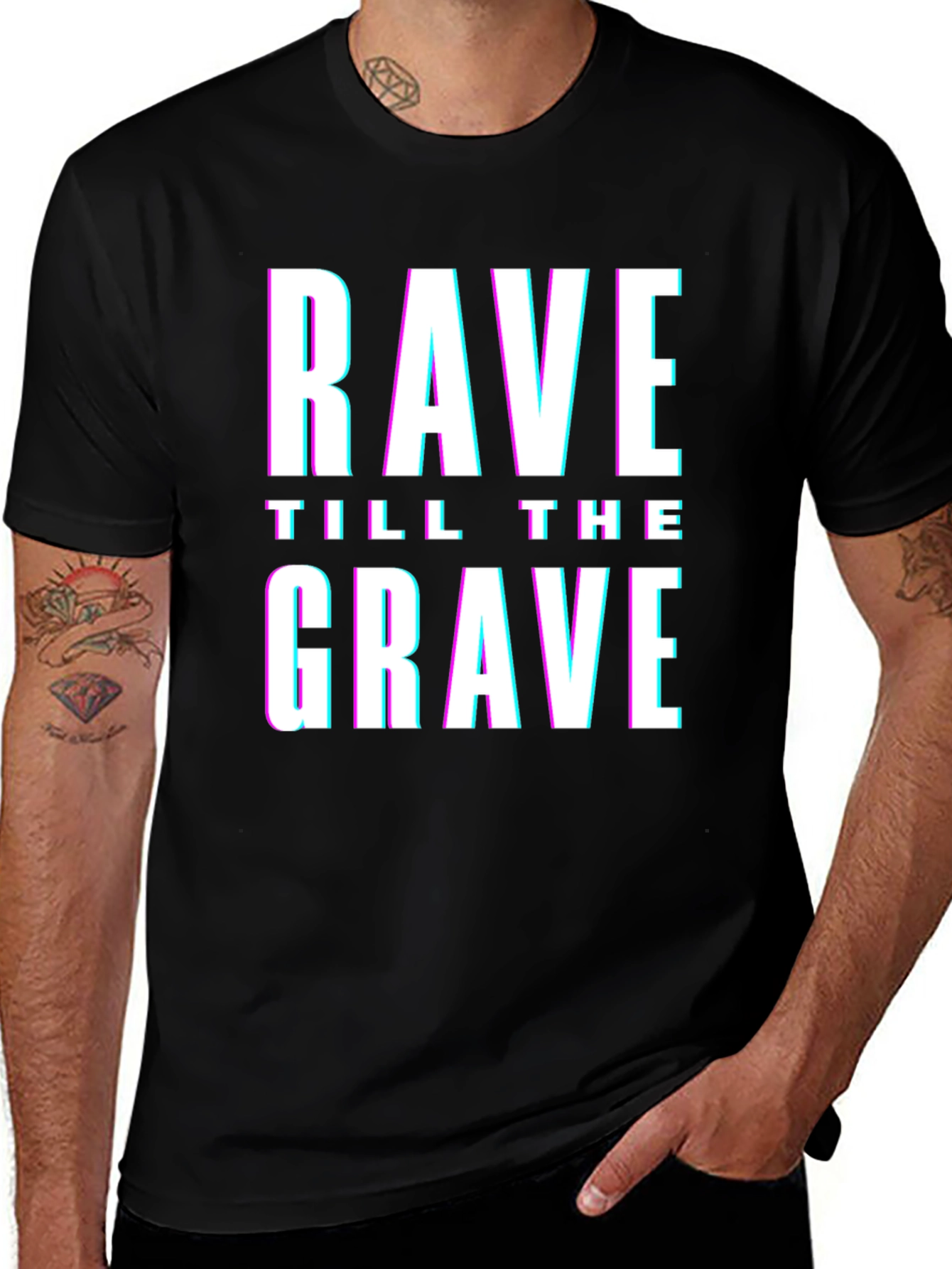 Variant 13 of Rave Till The Grave Graphic T-Shirt