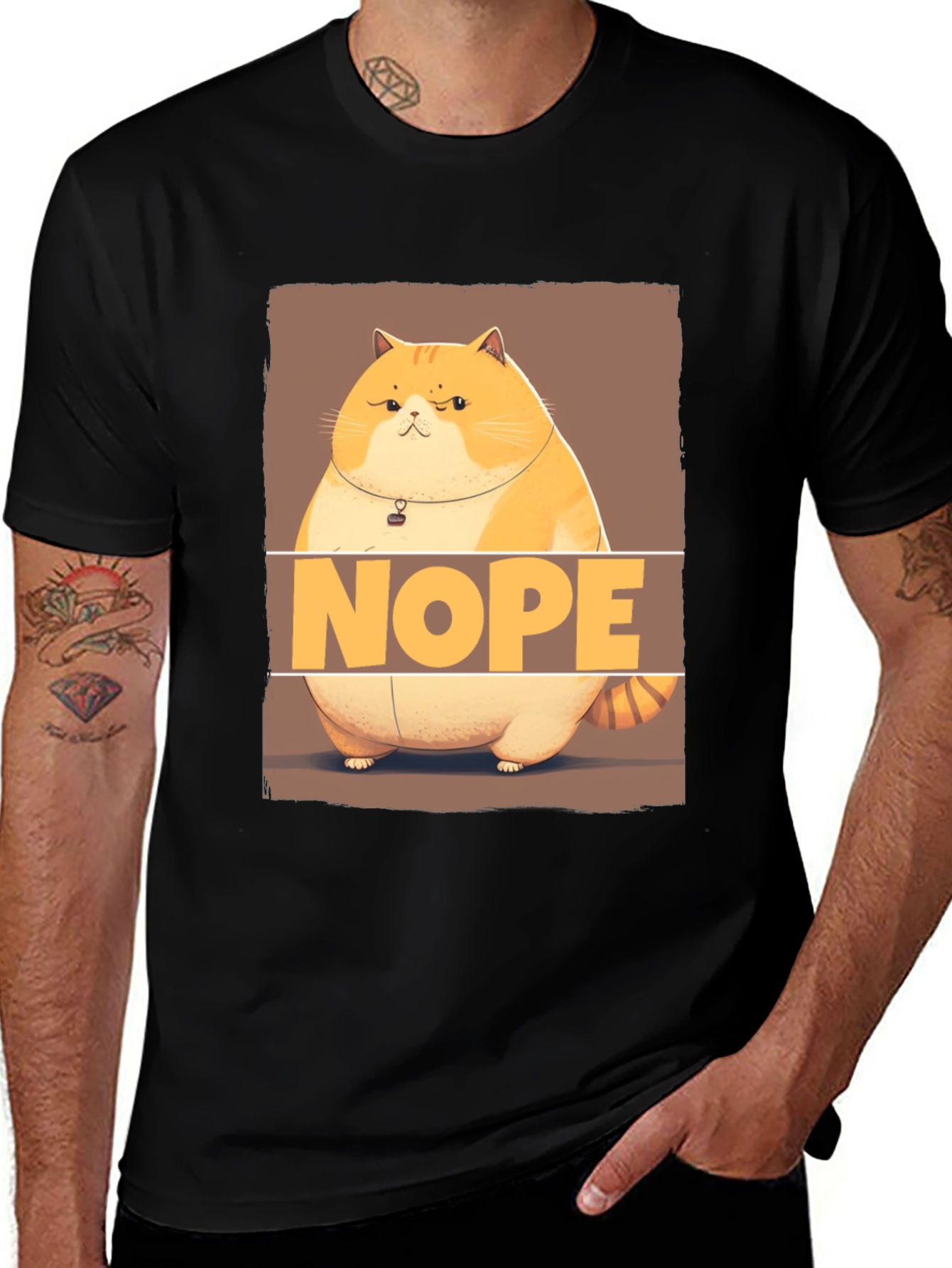 Variant 12 of Nope Cat T-Shirt - Funny Graphic Tee