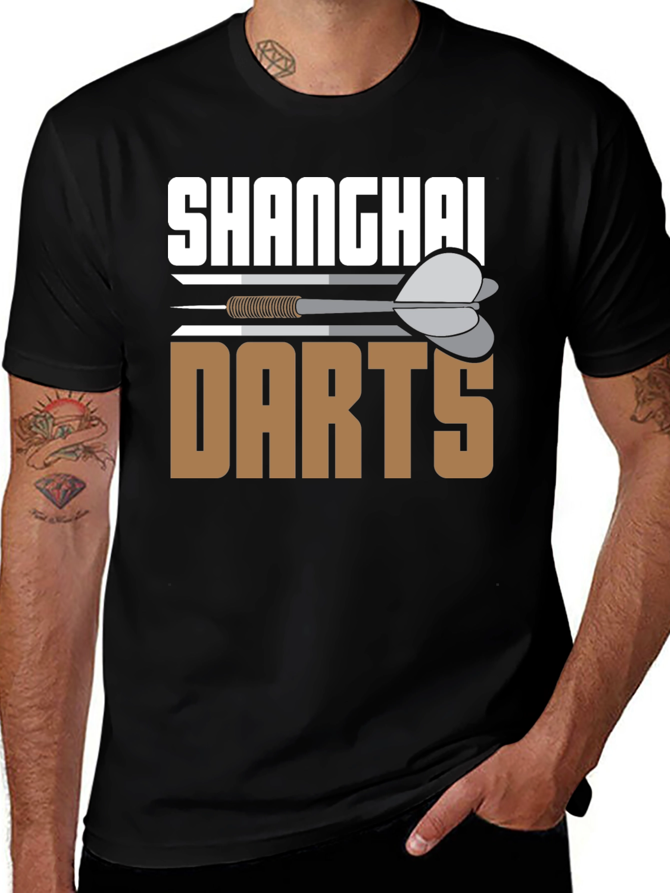 Variant 20 of Shanghai Darts Graphic T-Shirt - Game Night Ready!