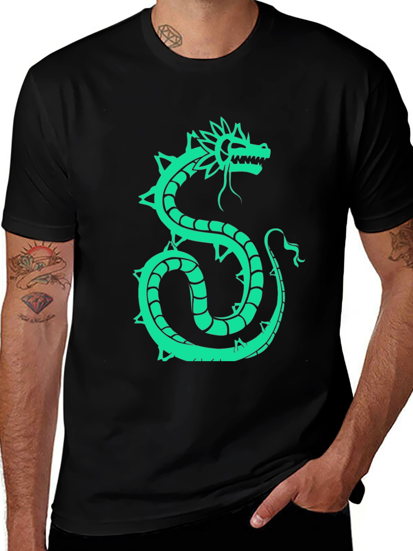 Dragon Graphic Tee - Black