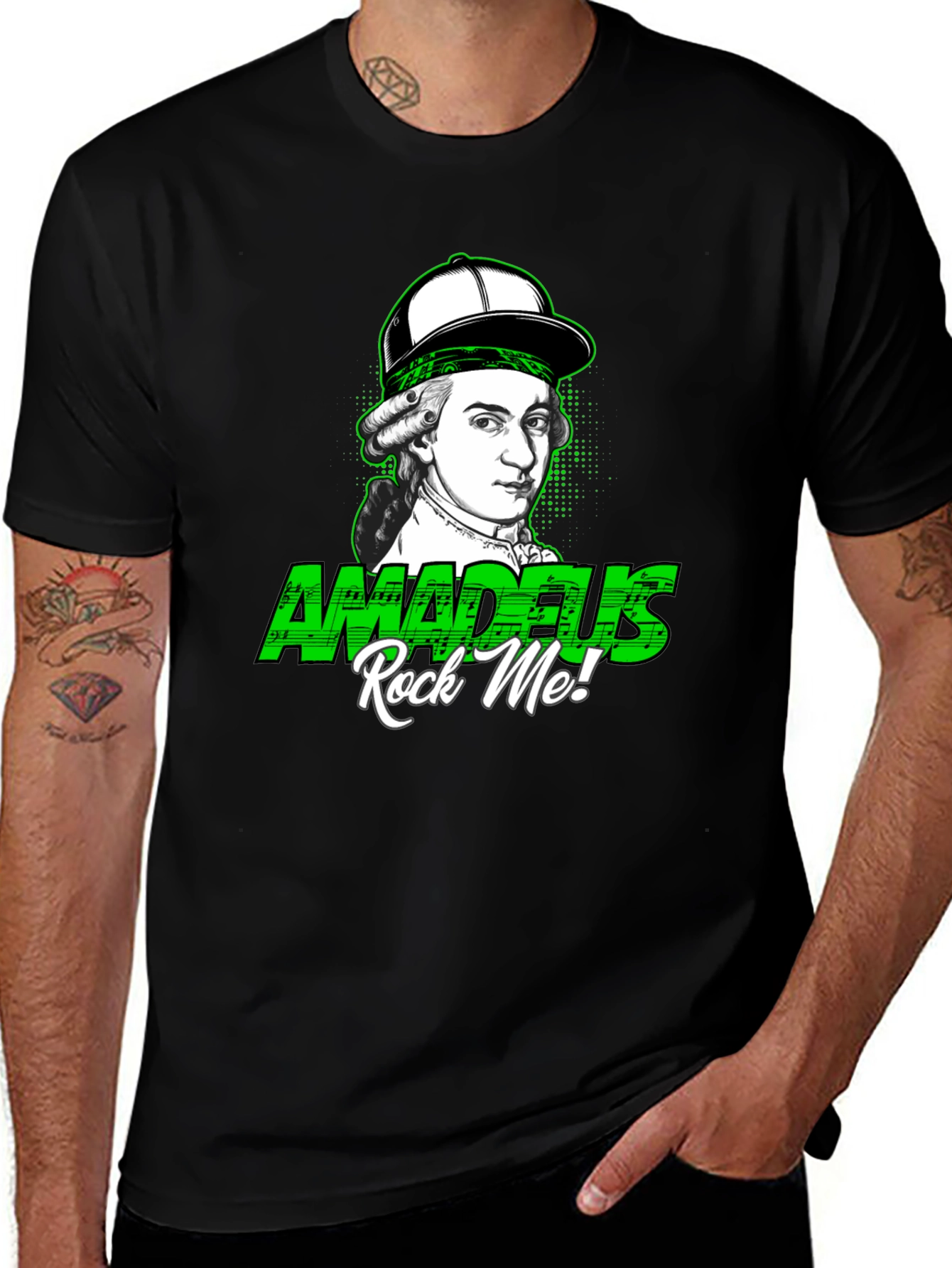 Variant 8 of Amadeus Rock Me! Graphic T-Shirt - Music Lover Tee