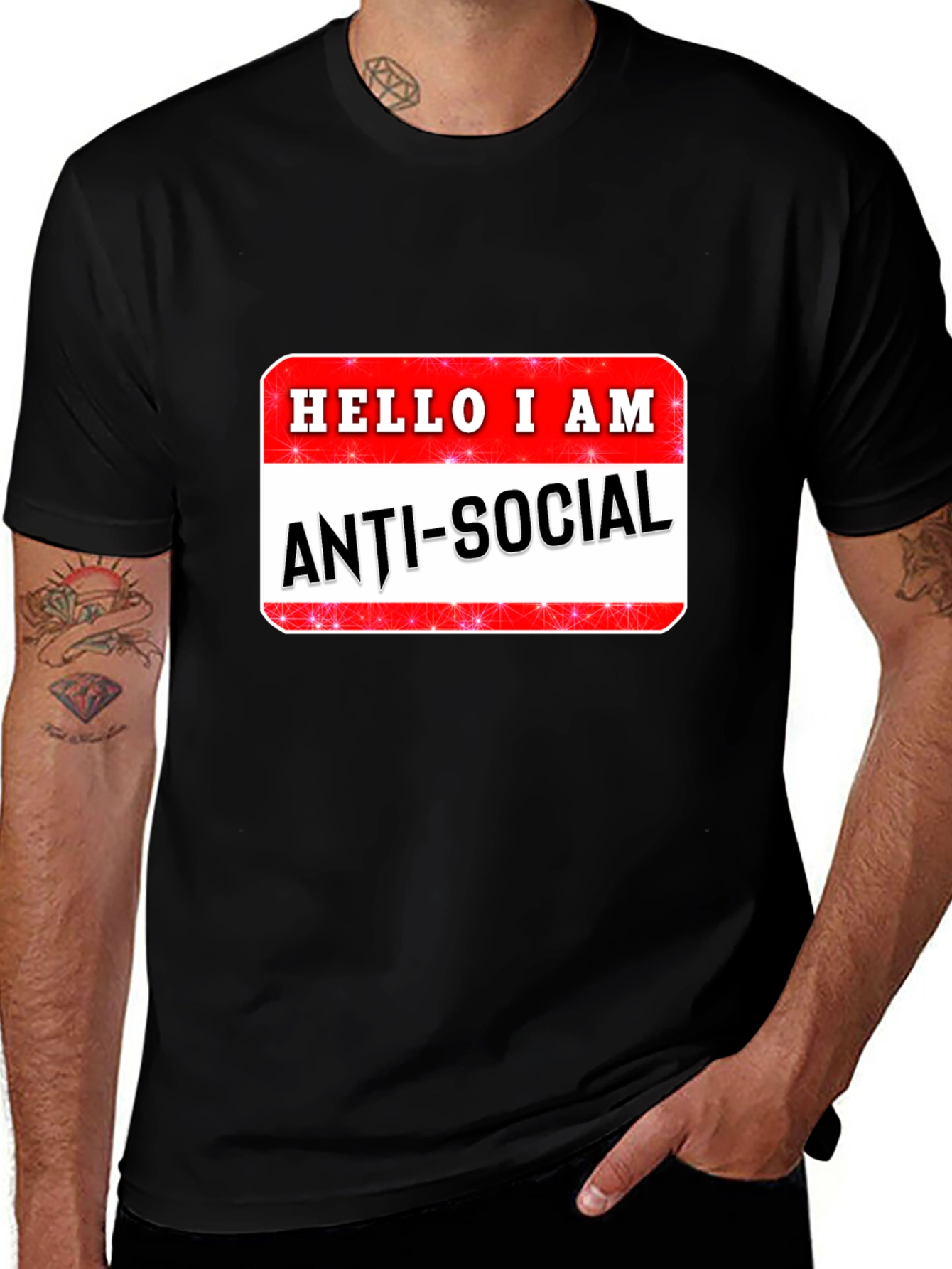 Variant 15 of Anti-Social Graphic T-Shirt - Introvert Humor Tee