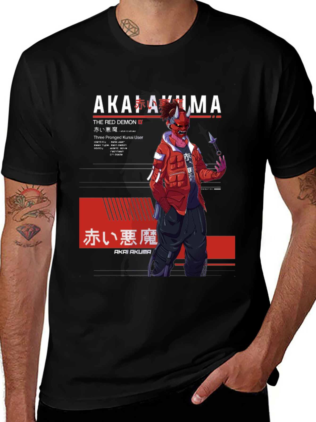 Akai Akuma T-Shirt - The Red Demon Japanese Anime