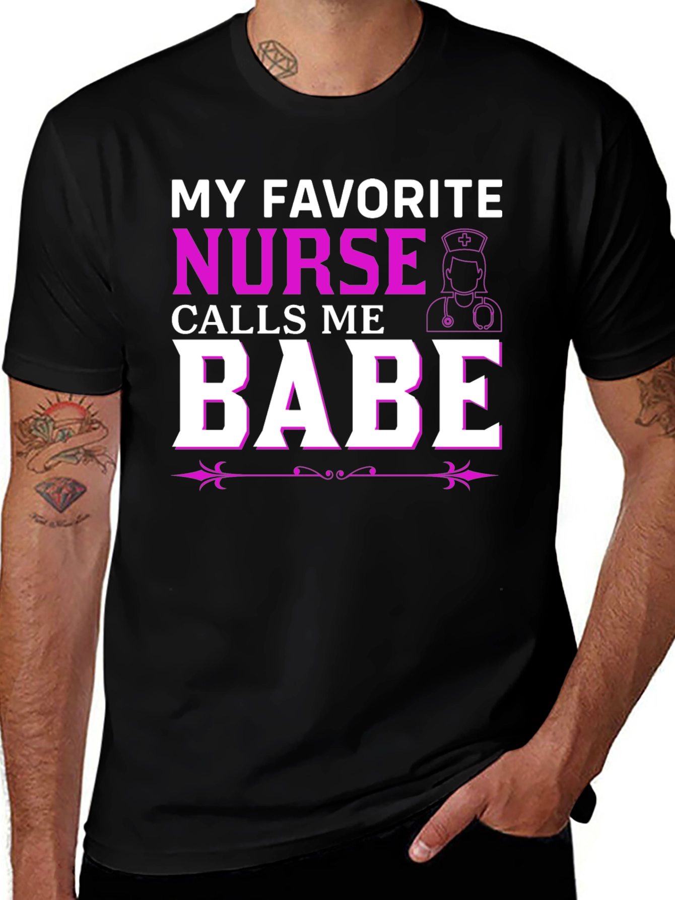 Variant 19 of My Favorite Nurse Calls Me Babe T-Shirt