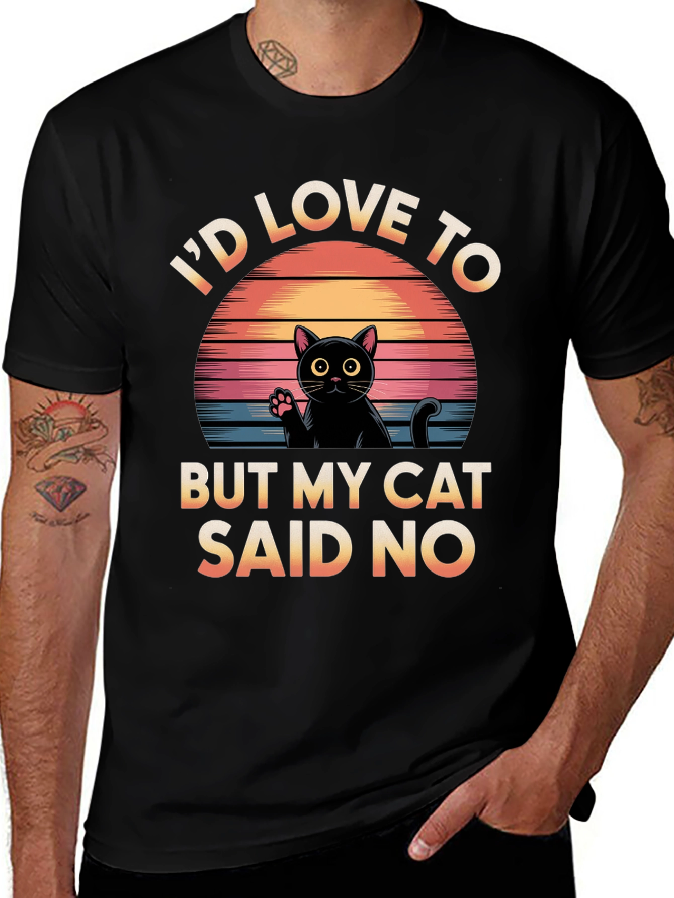 Variant 10 of Cat Said No Graphic Tee - Funny Cat Lover Shirt