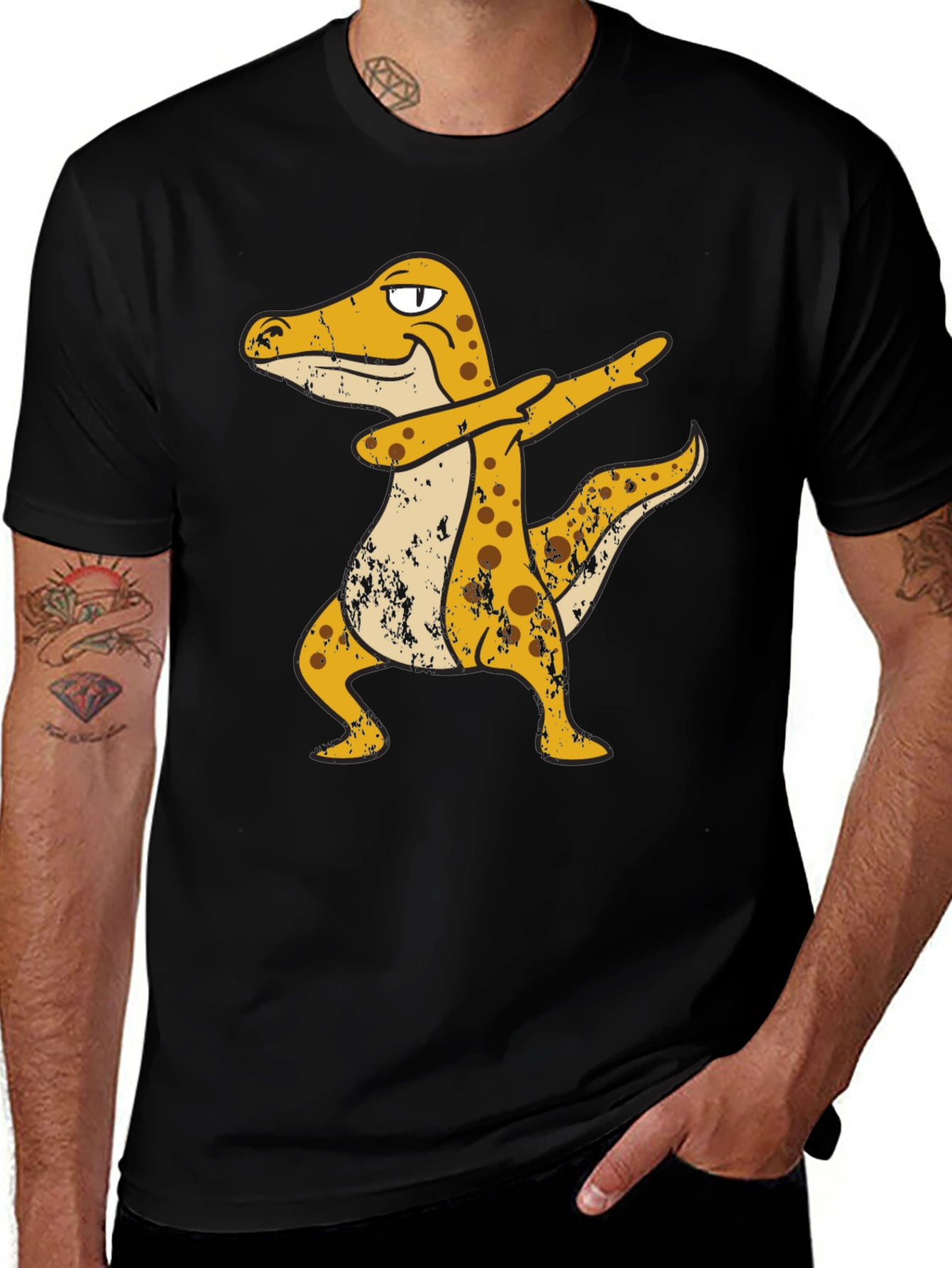 Variant 26 of Dabbing Leopard Gecko Graphic T-Shirt