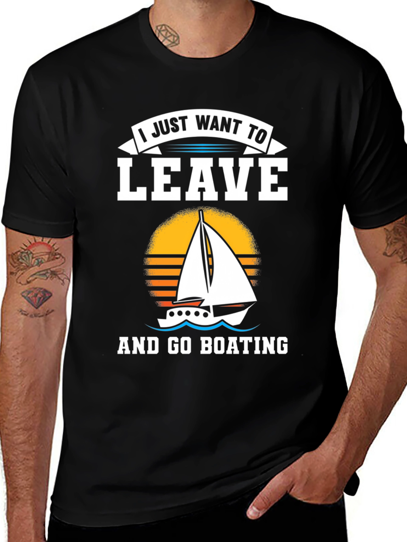 Variant 15 of I Just Want To Leave And Go Boating T-Shirt