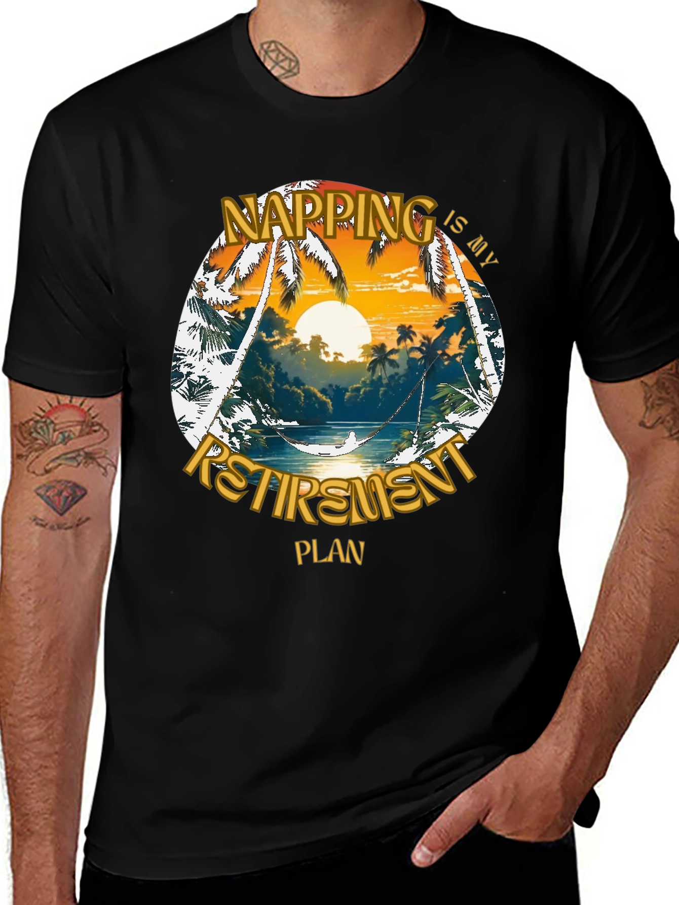 Napping is My Retirement Plan Graphic T-Shirt