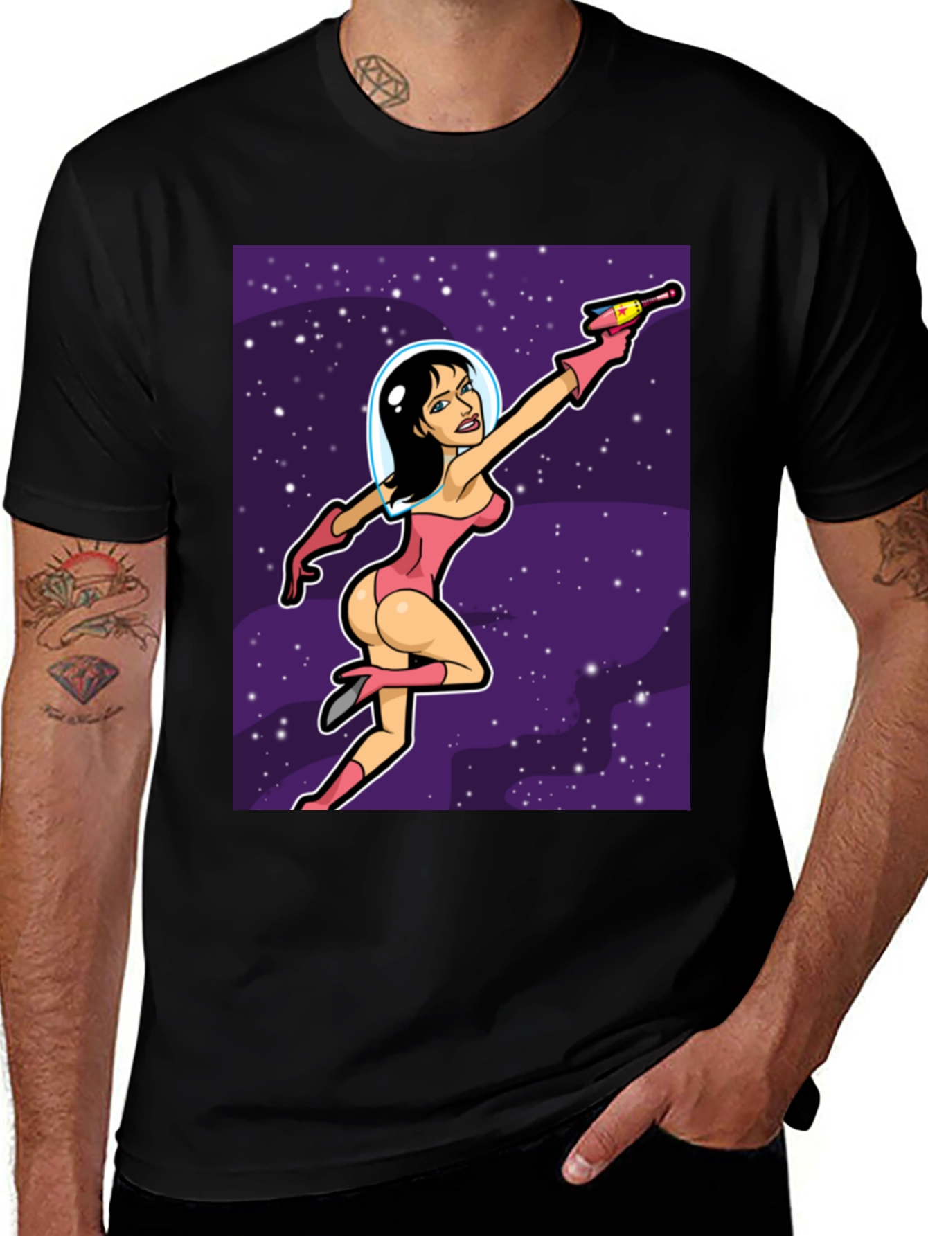 Variant 4 of Sci-Fi Space Girl Graphic T-Shirt