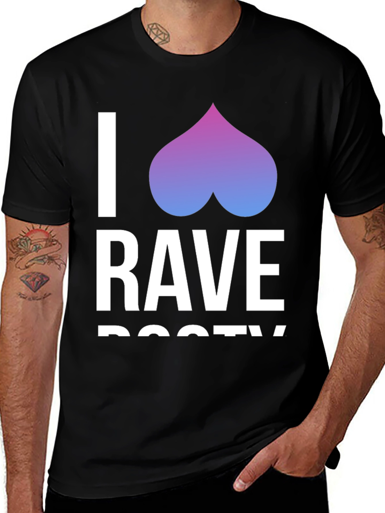 Variant 24 of I Heart Rave Booty T-Shirt