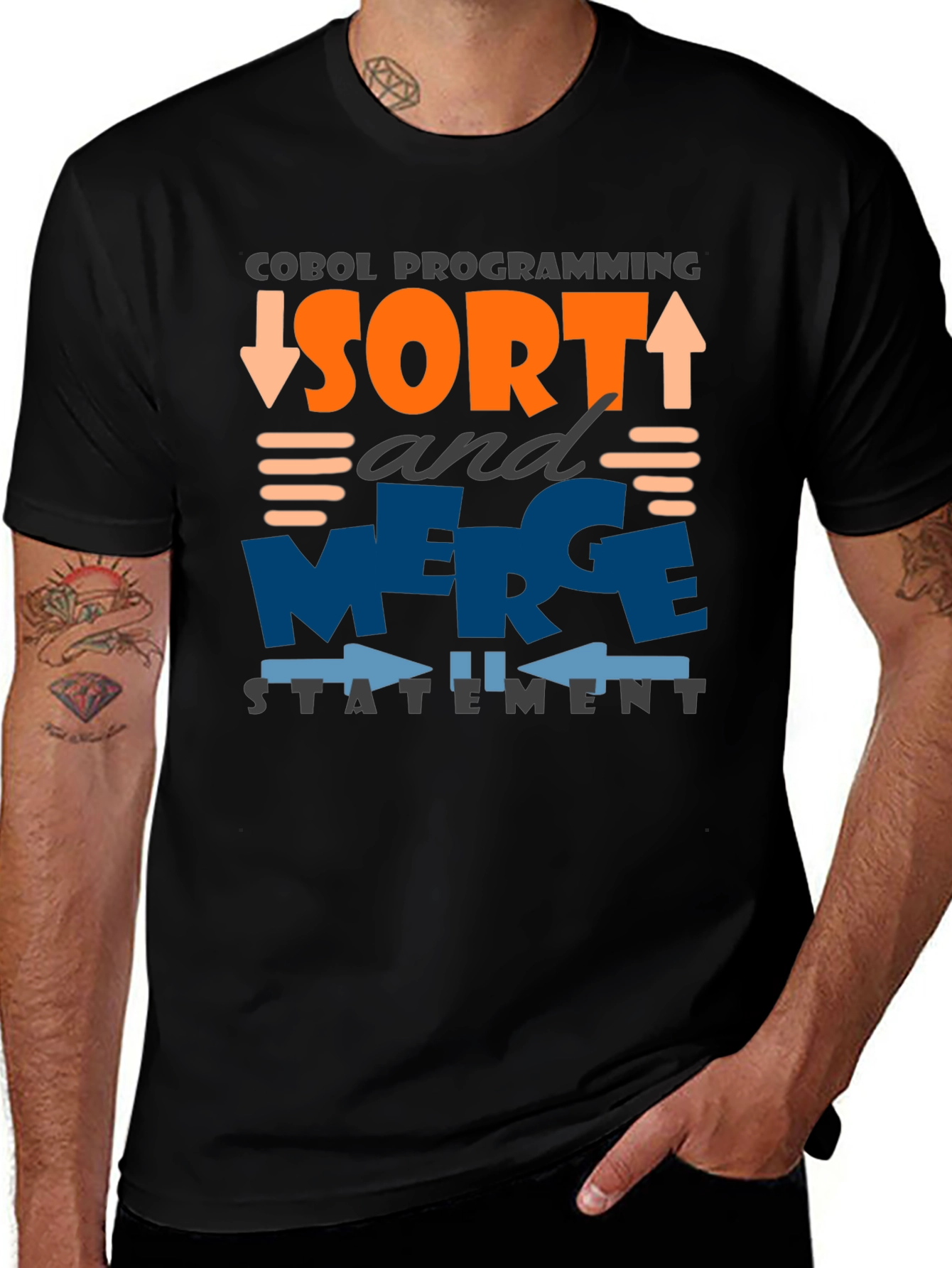 COBOL Programming T-Shirt - Sort & Merge Statement Design